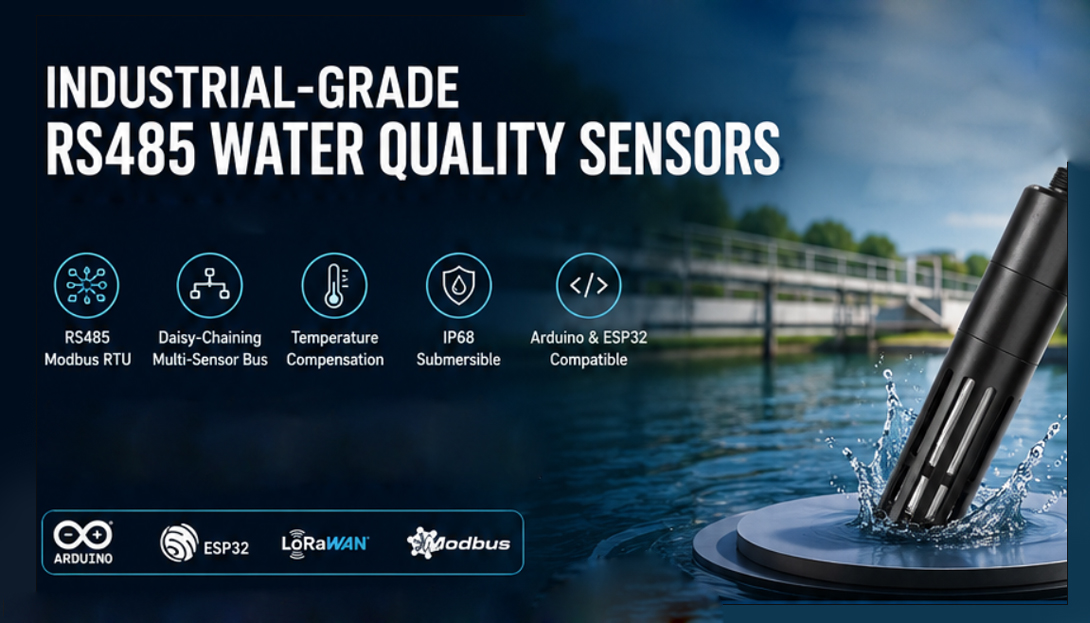 Industrial RS485 Water Quality Sensors for Arduino & IoT - DFRobot