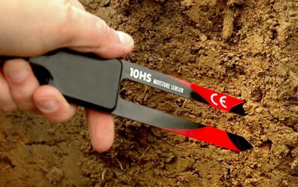 FDR soil moisture sensor measuring soil moisture